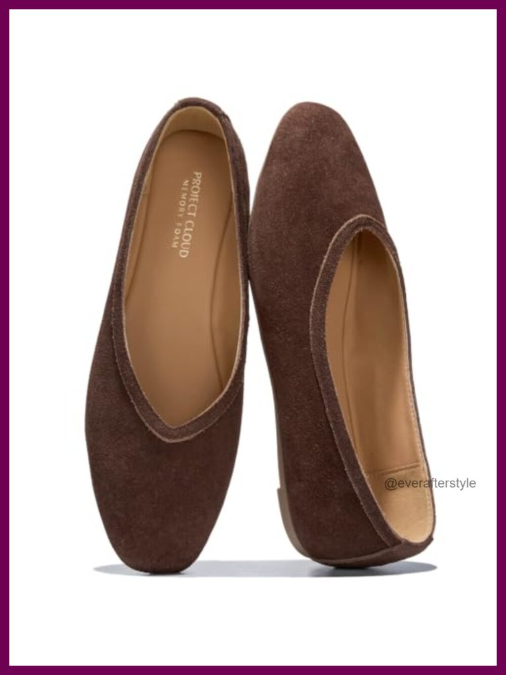 Genuine Leather Ballet Flats Women Memory Foam Comfort Flats